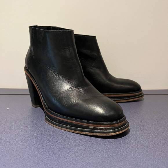 Rachel Comey Black Leather Ankle Bootie - Picture 2 of 6